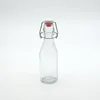 Glass Swing Top Storage Bottle High Flint Various Size Round Glass Bottles  for Sparkling Water MOQ2000 Cheap Custom Print Logo 3