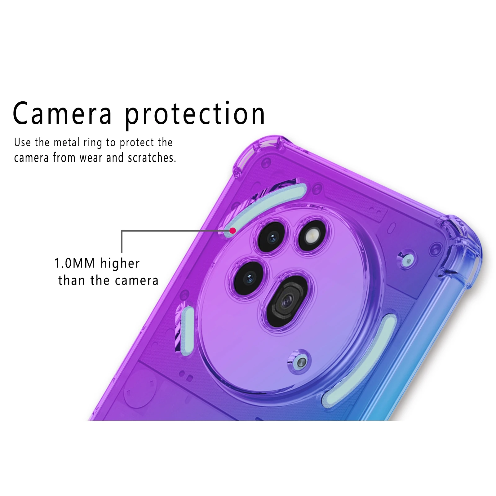Gradient Airbag TPU Shockproof Protective Case Cover