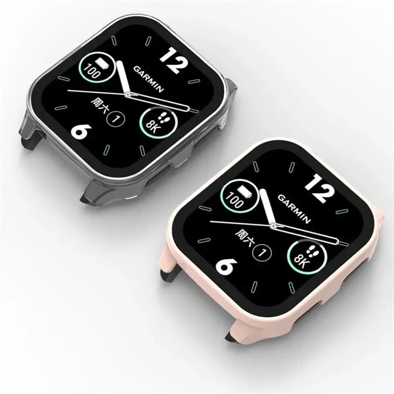 PC Screen Protector Shell For Garmin Venu SQ SQ2 Watch Protective Case Full Coverage Tempered Film Frame