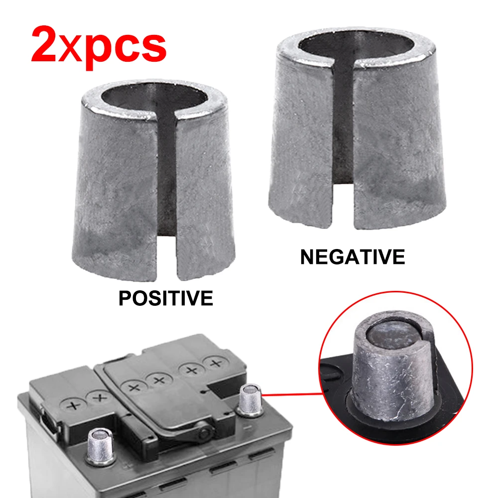 1pair Car Battery Terminal Converters Post Adaptors Sleeves Set Battery