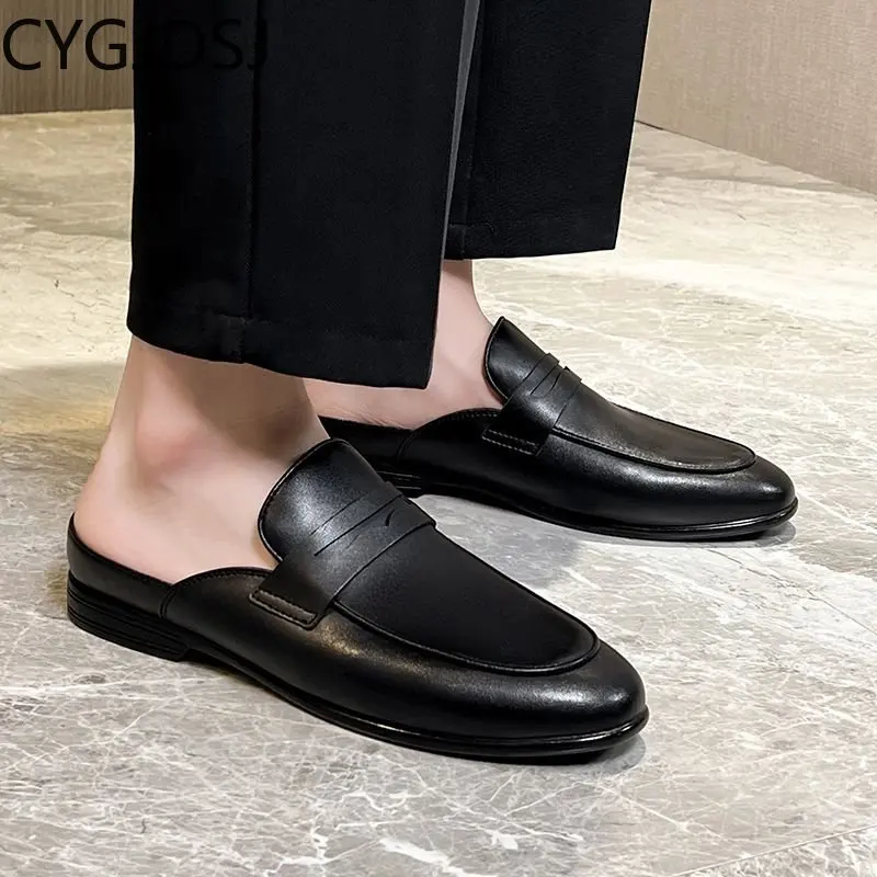 

Mules Homme Slippers Men Luxury Half Shoes for Men Slippers Luxury Designer Summer Slippers Summer Shoes Men Zapatillas Hombre