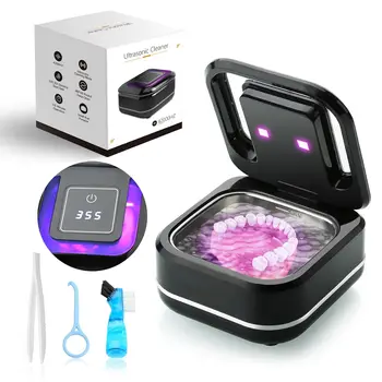 2026 New Mini Portable Ultrasonic Tooth Tray Cleaner Ultraviolet Invisalign Dentures Cleaner ... 1