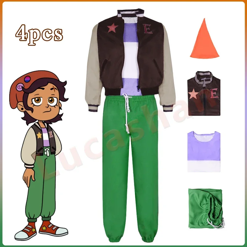

Anime The Owl Cos House Season 3 Luz Noceda Cosplay Costume Jacket Hat Tshirt Pants Set Halloween Sweatshirt Suit For Adult Kids