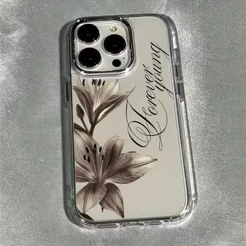 Elegante Cover per iPhone con Gigli, Trasparente e Antiurto, Compatibile con iPhone 15, 13, 17, 16, 14, 11, 16 Pro