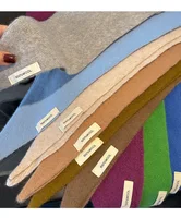 Knitted Scarf Women 100% Wool Winter Warm Scarves Bright Solid Color Design Thickened Shawl Soft Triangle Pashmina Neck 2025 NEW - Image 6