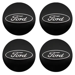 Set of 4 Premium Car Wheel Center Hub Cap Rim Cover Stickers, Multiple Sizes Available (56mm Black)
