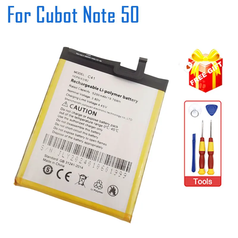 

Новый оригинальный аккумулятор Cubot Note 50 встроенный аккумулятор для сотового телефона Аксессуары для смартфона Cubot Note 50