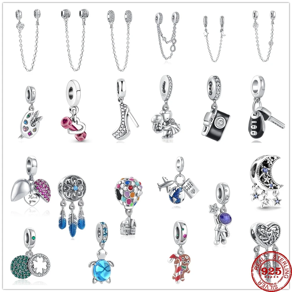 Silver Charm Bead Jewelry DIY For Women Fit Original Pandora Bracelet