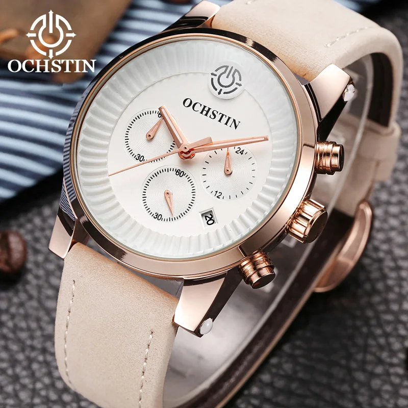 ochstin hot model 2024 pilot series simple personality multifunction quartz movement waterproof watch men's quartz watches