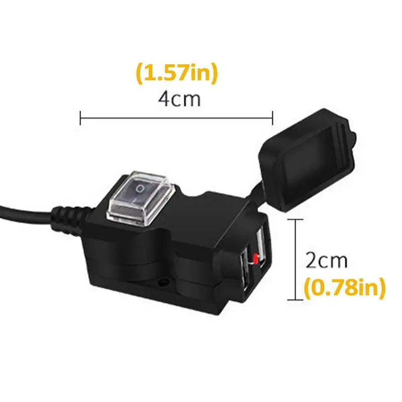 오토바이 USB 포트 USB 어댑터 오토바이 듀얼 USB 충전 포트 보호 오토바이, 휴대폰 및 듀얼 USB 충전기