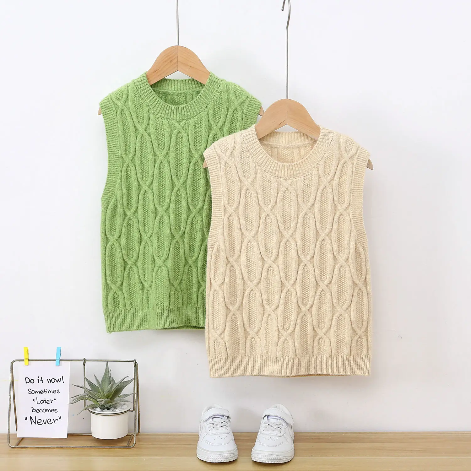 Fashion Spring Autumn Knitted Casual Boys Sweaters Vest Baby Boys Preppy Style Vest Kids Outerwear Waistcoat Children Knitwear