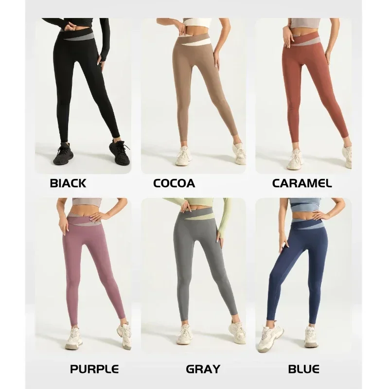 MIML Abbigliamento sportivo Donna Palestra Abbigliamento yoga Pantaloni color block da donna Leggings sportivi Abbigliamento yoga Allenamento Calzamaglia sportiva 2025 - immagine 6