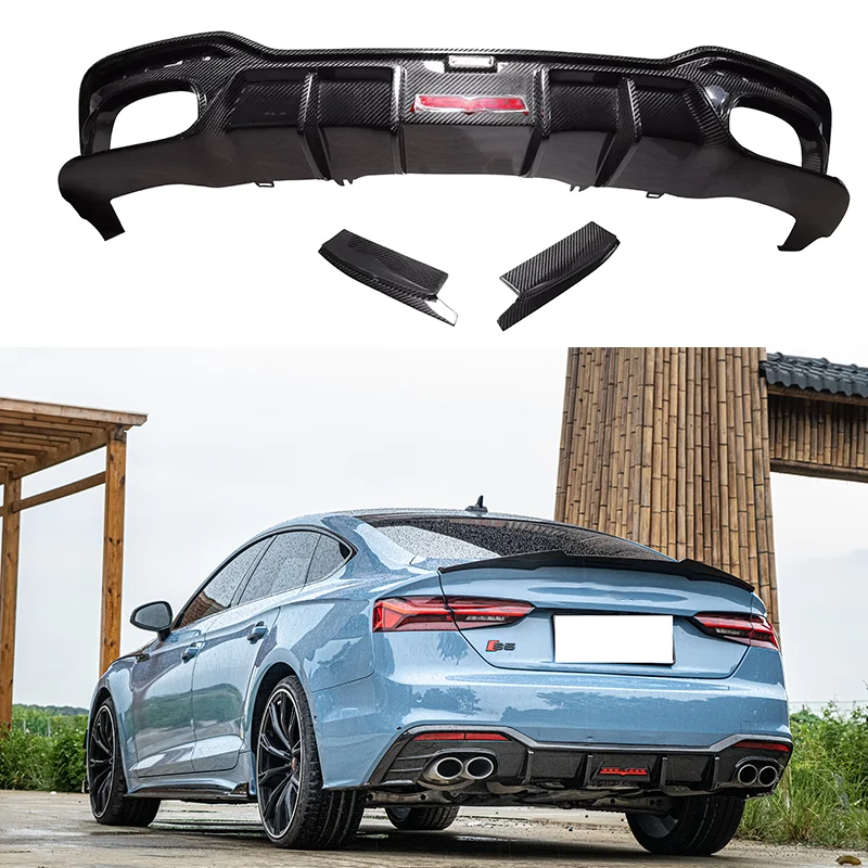 

Carbon Fiber Rear Diffuser Lip For Audi A5 S5 B9 Pa 2020-2023, 100% Tested Well