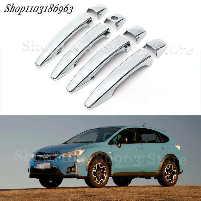 

Глянцевая черная накладка на дверную ручку, наклейка, отделка для SUBARU Forester Impreza XV 2013-, автомобильная наклейка, аксессуары для стайлинга автомобиля, чехол
