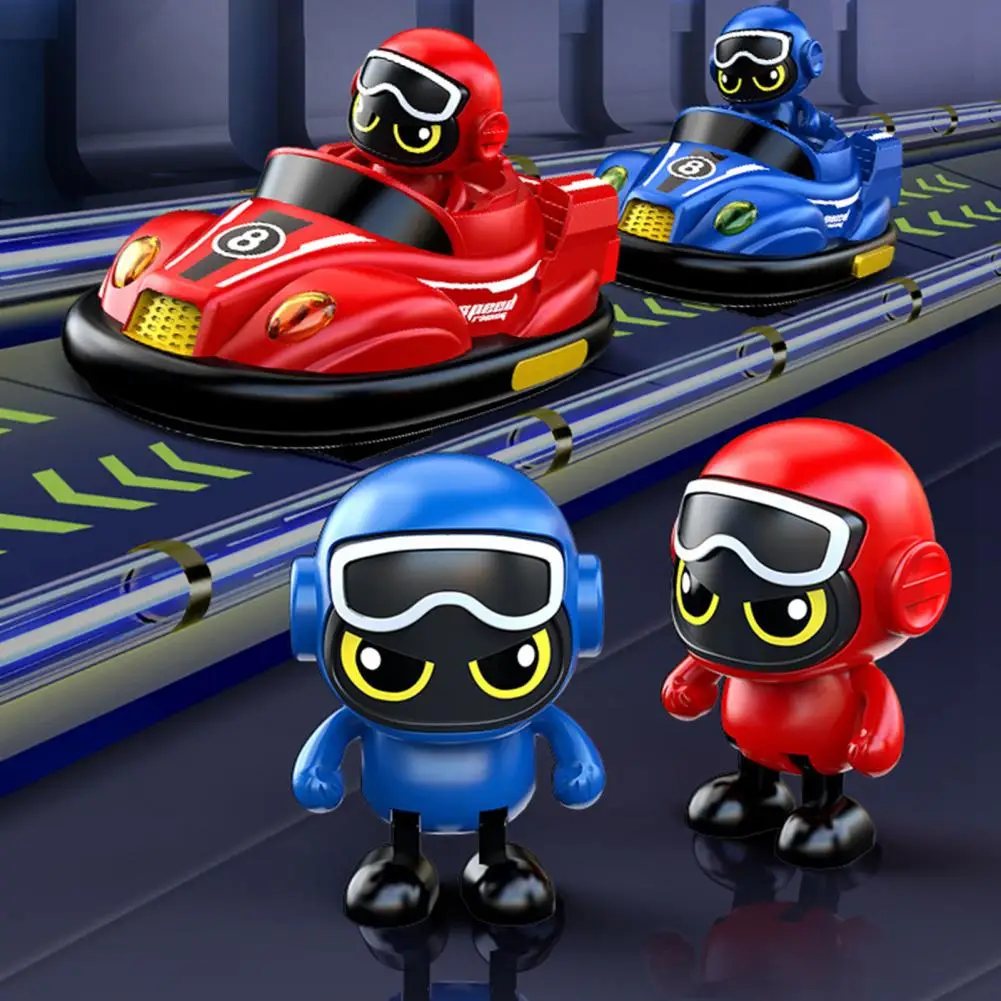 Children Bumper Car Toy Remote Control Bumper Car Toy Set for Parent-child Play Light Music Features 2 Players for Toddlers 6