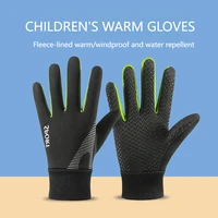 NOFOXO Winter Kids Warm Gloves Water-resistant Sports Gloves Thick Plush Lining Cold Weather Childrens Cycling Gloves Boys Girls 2