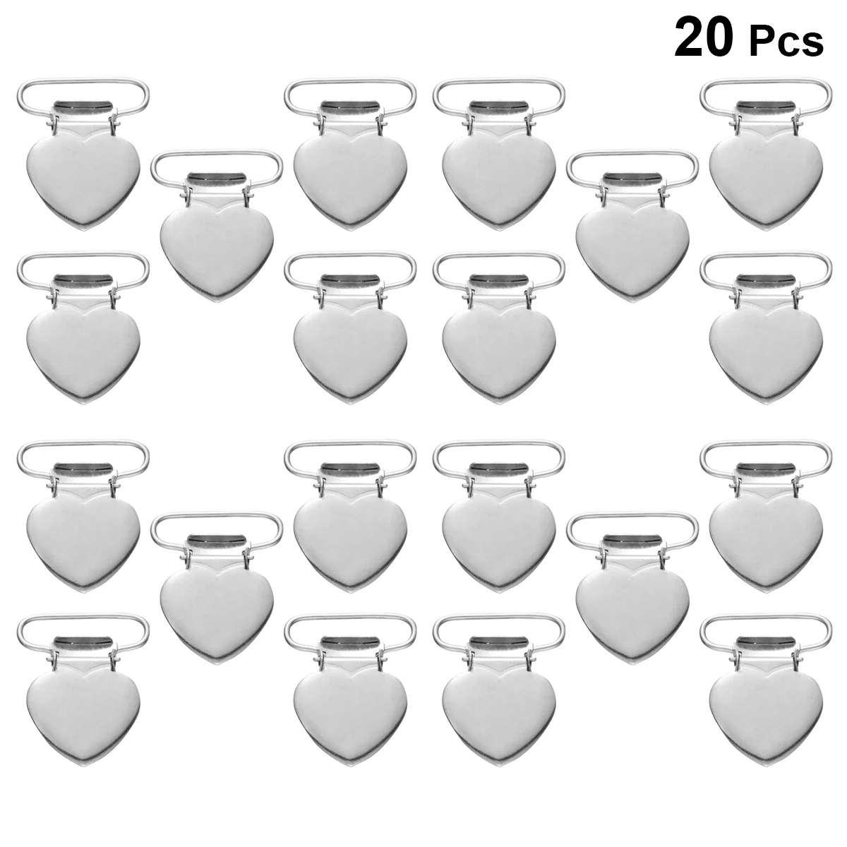 

Fashion Suspender Clips Holders Heart Metal Pacifier Clips Buckle Clips Sewing Adjustable Elastic Clothing Accessories