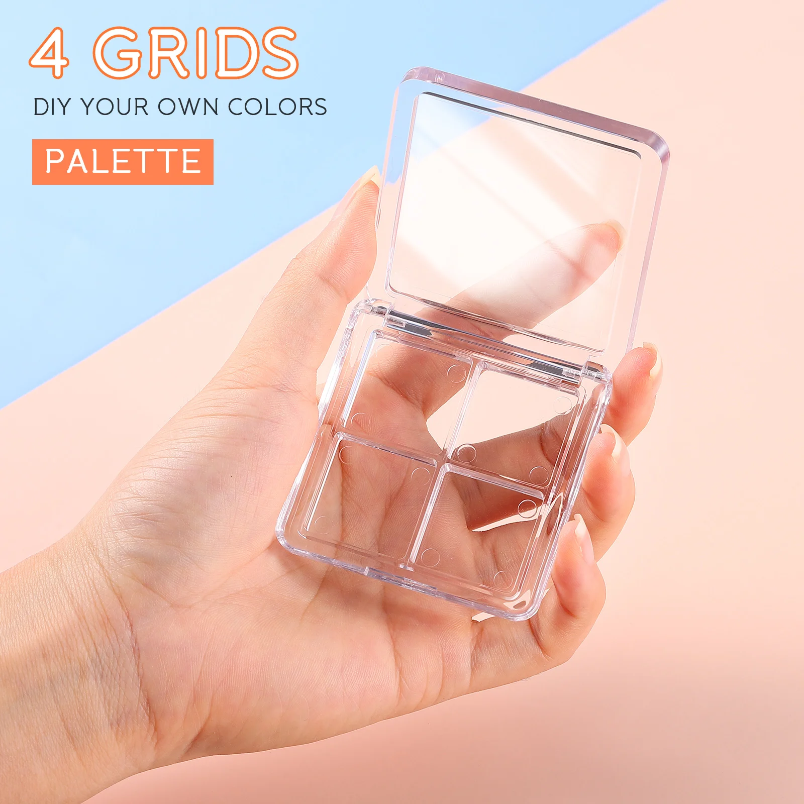 Eye Shadow Pallet Grids Storage Case 2pcs Empty Makeup DIY Container
