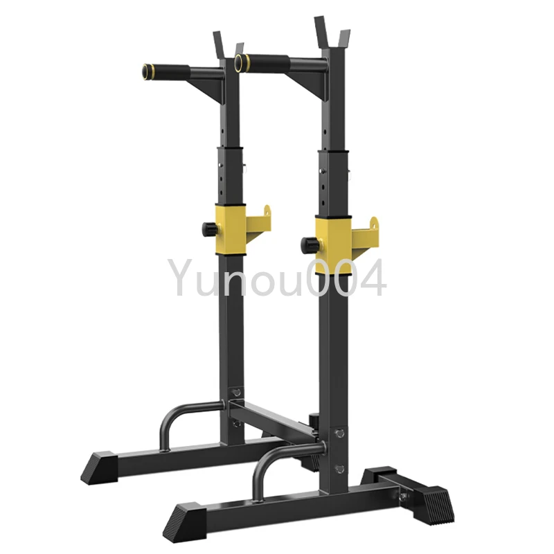 Multi Function Barbell Rack Height Width Adjustable Dip Stand Bench Press Station Weight Lifting Parallel Bar