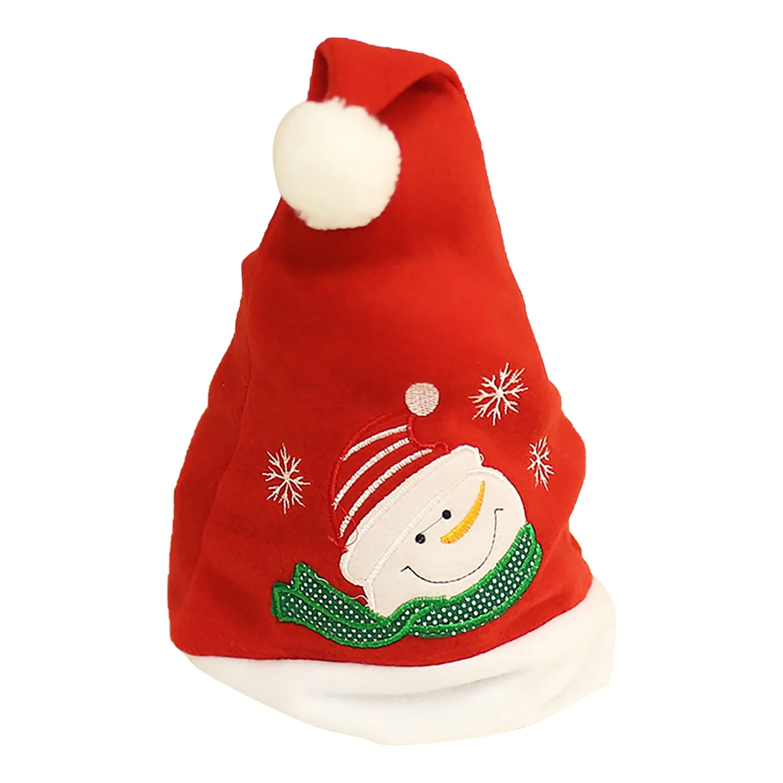 Christmas Gifts Old Man Adult Cap Machine Embroidered Snowflake Christmas Cap Tree Ornaments Navidad Xmas Decor