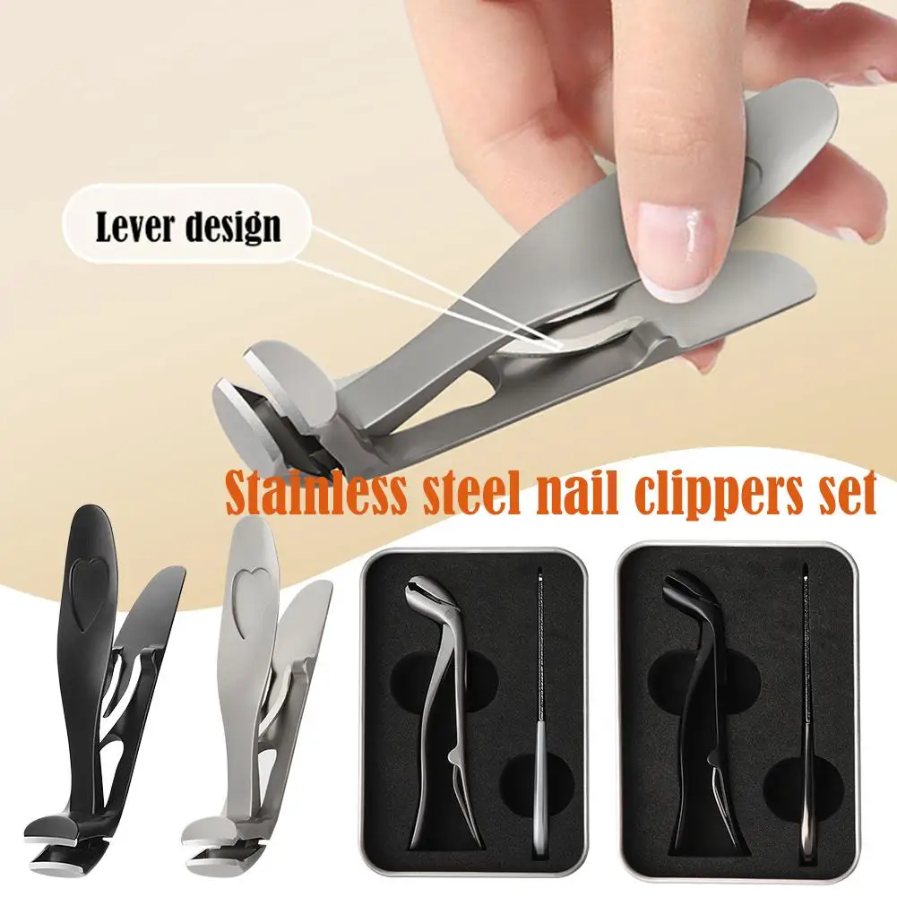 Stainless Steel Nail Sherum Nail Ergonomic Design Thick Nails For Elderly Trimming Clippers W3i1
