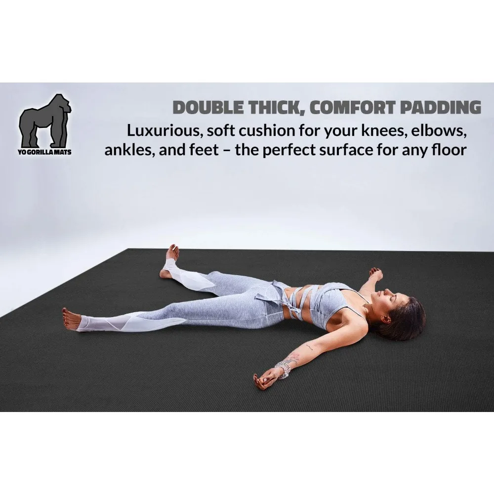 Premium Extra Large Yoga Mat &ndash; 9' x 6' x 8mm Extra Thick & Ultra Comfortable, Non-Toxic, Non-Slip Barefoot Exercise Mat