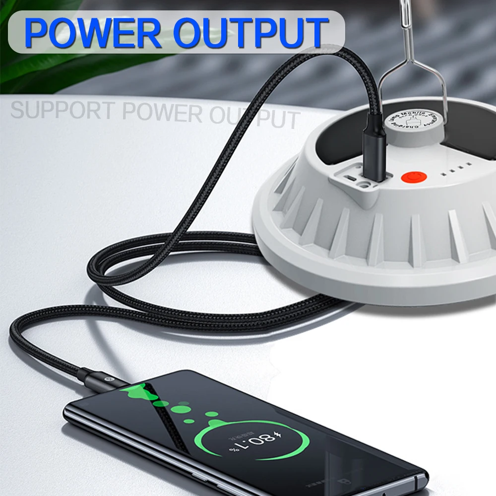 Solar Rechargeable Camping LED Lamp Bulb Remote Control Charge Lantern Portable Emergency Night Market Light Outdoor Home