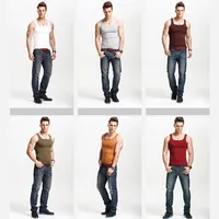 Undershirt Casual Cotton Vest Sleeveless Top Sleeveless Men'S Vest For Family Activewear Fitness