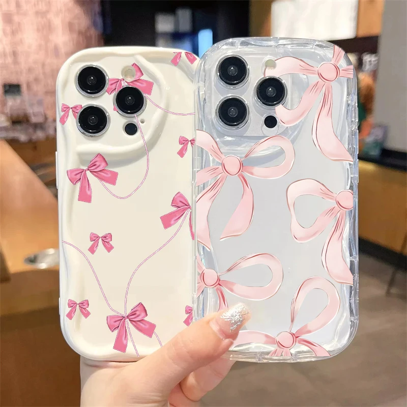 Chic Pink Bow Phone Case – Elegant and Stylish Protection Cover