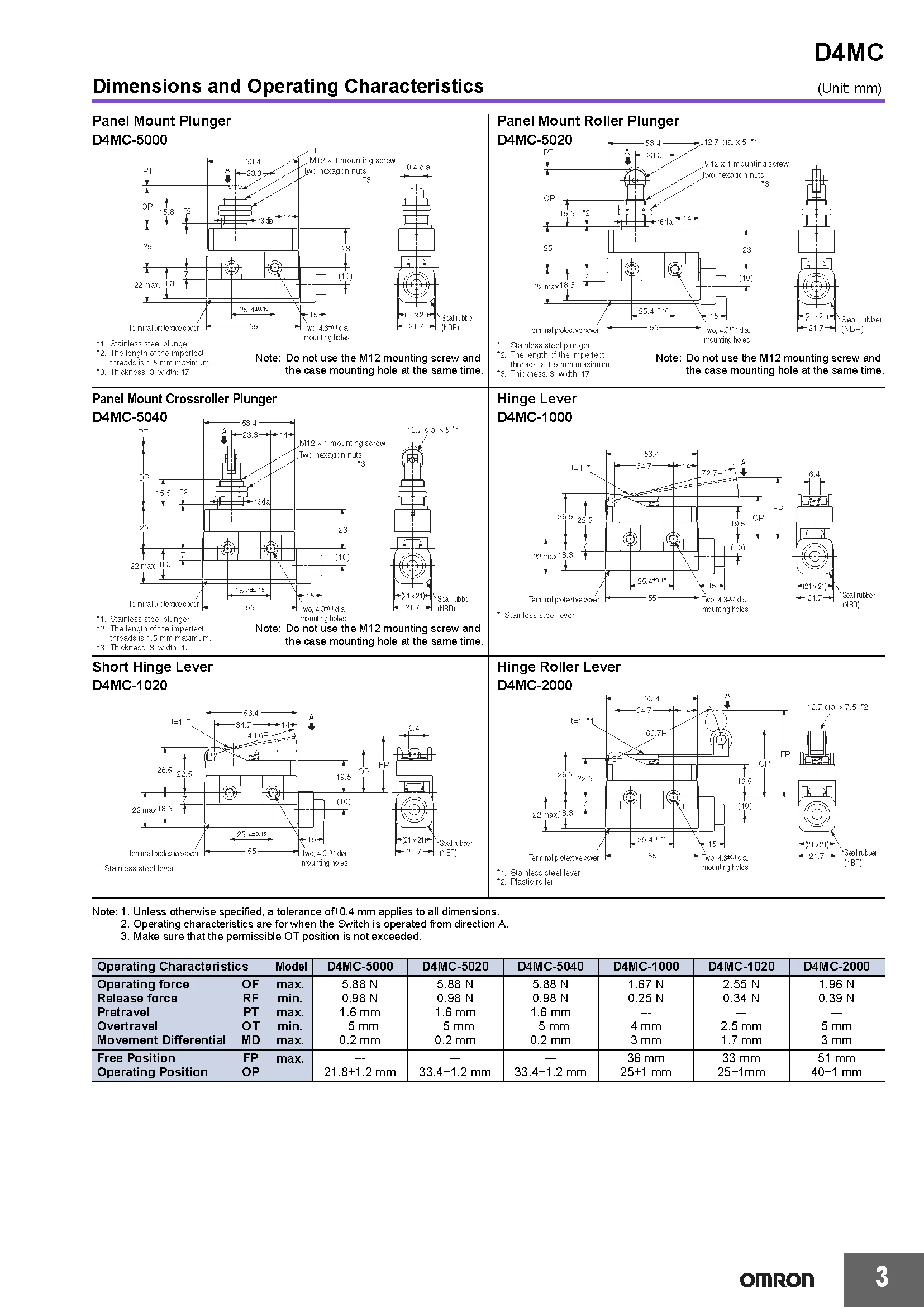 OMRON D4MC Serie Geschlossene Schalter Authentisch Original Neu 5000 D4MC-5020 D4MC-1000 D4MC-2000 D4MC-2020 D4MC-5020-N D4MC-5040-N – Detail 3