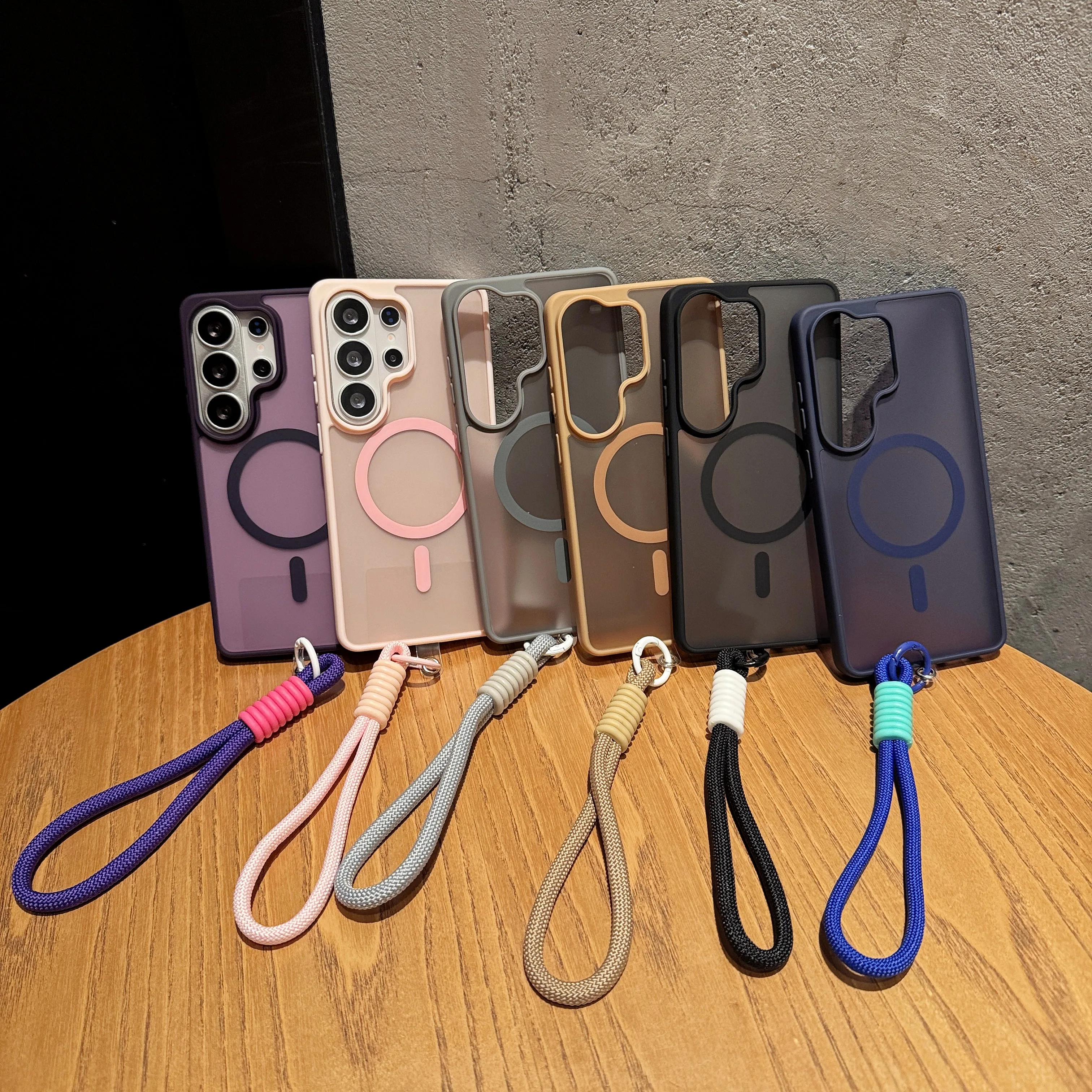 Magnetic Armor Wrist Strap Thin Phone Case with MagSafe Technology