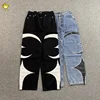 Black Blue Loose Casual Patchwork Jeans Pants Men Woman Best Quality Hip Hop THUG CLUB Trousers Retro High Street 1