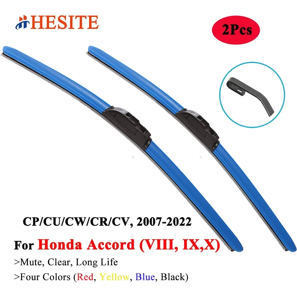 

HESITE Colorful Wiper Blades For Honda Accord CP CU CW CR CV 2007 2010 2012 2015 2016 2018 2019 2020 2021 2022 Windshield Brush