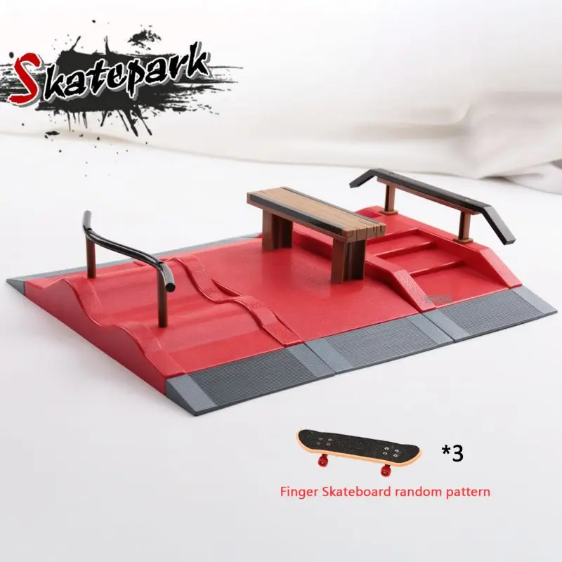 Kids Finger Skateboards Skate Toy Skateboard Park Ramp Set Tech Practice Deck Funny Interior Extreme Sport Fingers Training Toys