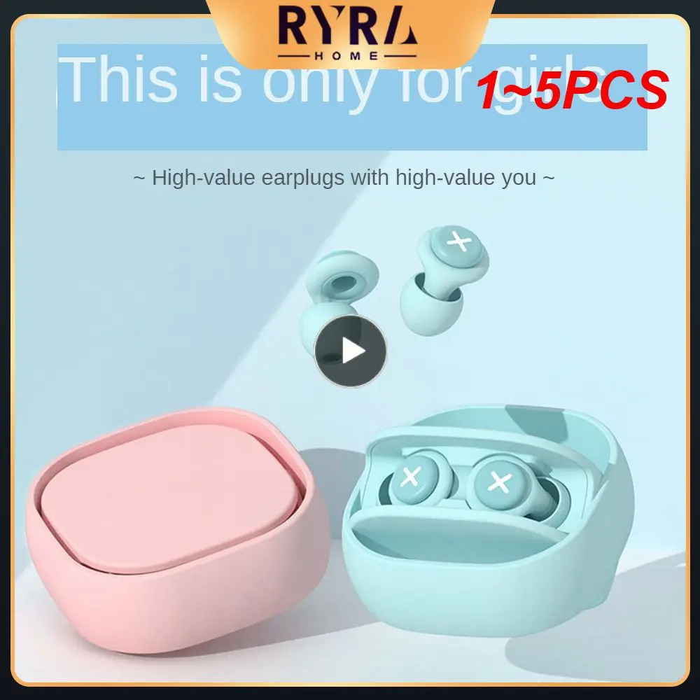 

1~5PCS Earplugs Soundproof Sleeping Ear Plugs Noise Reduction Red Small For Sleep Special Mute Soft Slow Rebound Anti Snore
