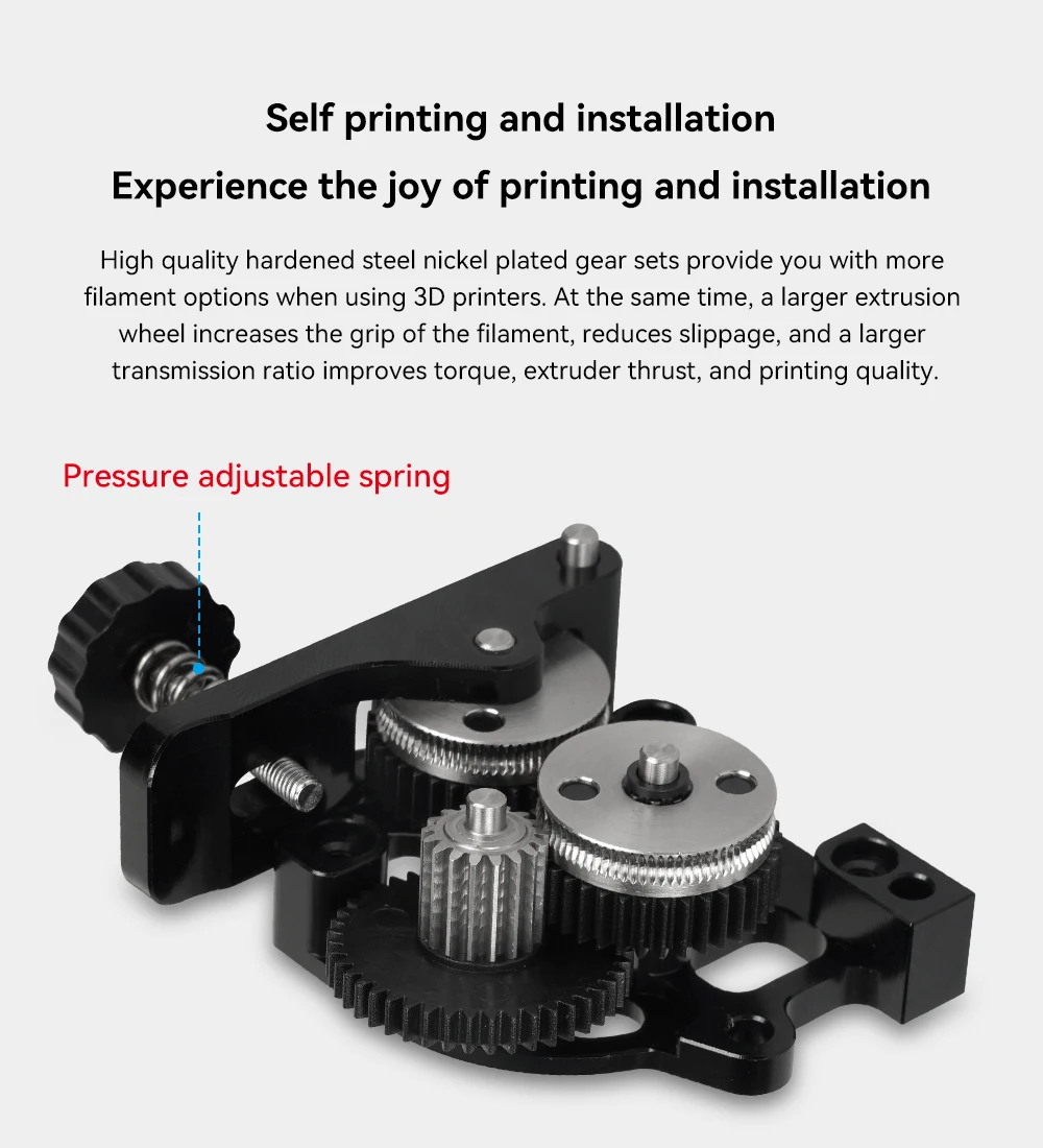 Verbessertes HGX Extruder-Kit: Getriebe- und Motorkit für CR10/Ender 3/CR6/VORON HGX-LITE Hot-End-Extruder-Kit – Detail 17