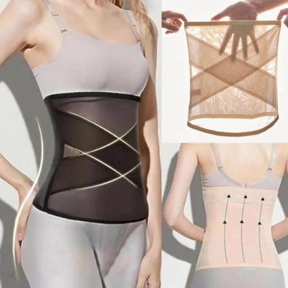 

Waist Shaping Cross Mesh Girdle Super Elasticity Invisible Maternity Postpartum Bandage Band Breathable Waist Trainer Corset