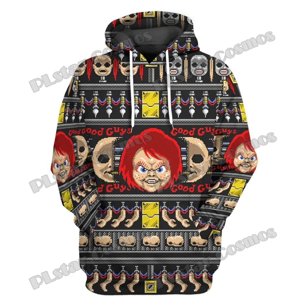 Halloween Horror Movie Characters Chucky 3D Printed Fashion Men's Hoodie Autumn Streetwear Unisex Casual Hooded Pullover DW940