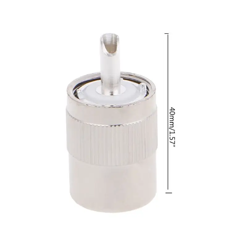 

UHF Male PL259 Plug Solder RG8 RG213 LMR400 7D-FB Cable Connector Silver