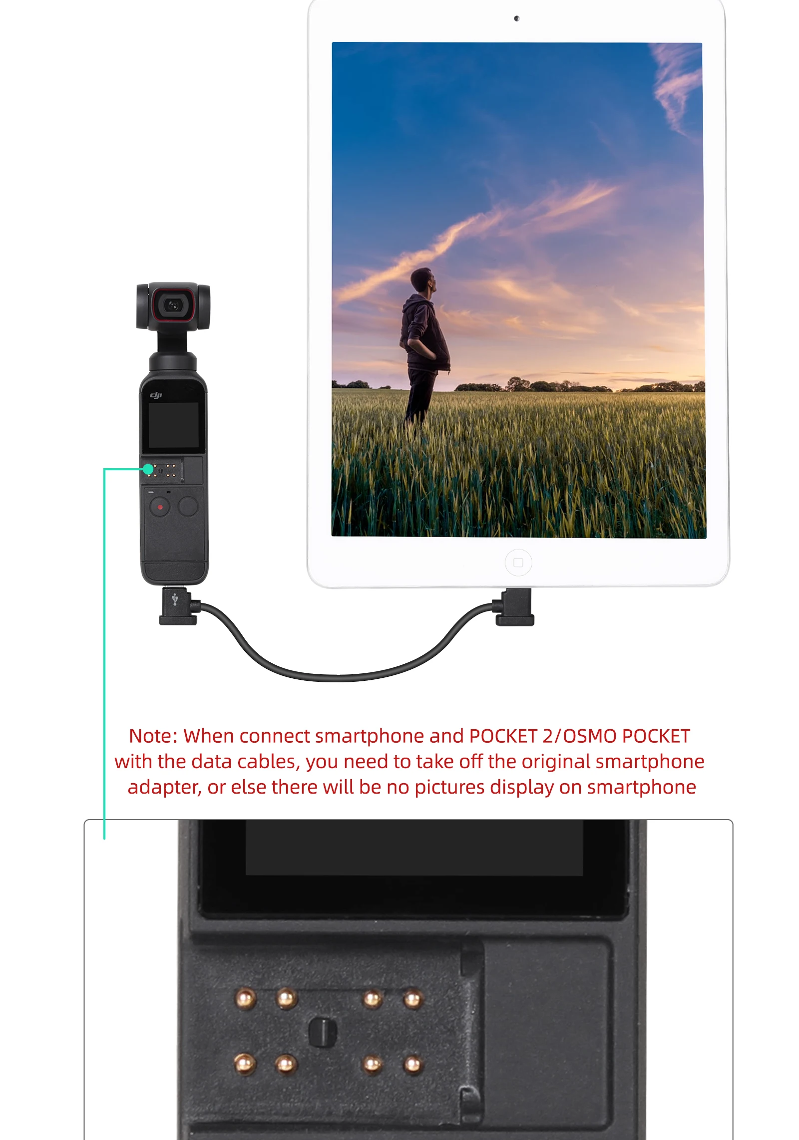 Description Picture 6 of itemOTG Data Cable for DJI Mavic 2/Mini 3/3PRO/SE/Air/Spark Drone Remote Control to Phone Tablet Micro USB Type-C IOS Connector Line