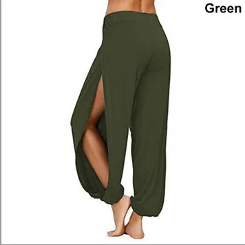 New Women's Hippy Haren Yoga Pants with High Slit