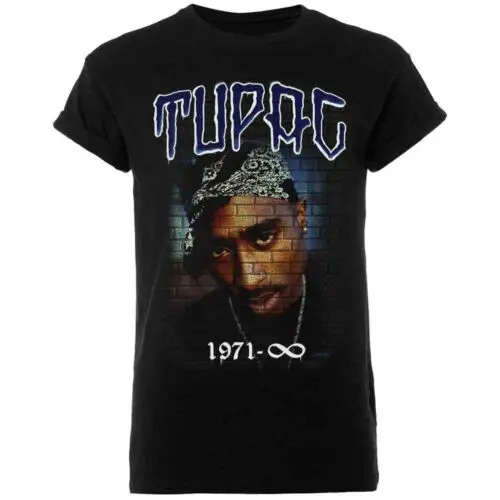 

Tupac Mural 1971 T-Shirt Black New