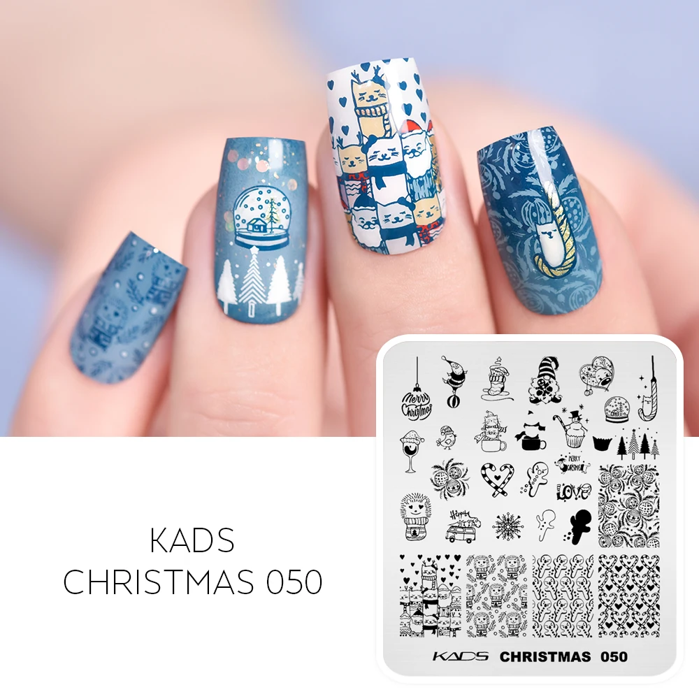 1pc Nail Art Satmping Plate Halloween Christmas Template Stencil for Stamper UV Polish Art Decoration Manicure DIY Salon Tool 6