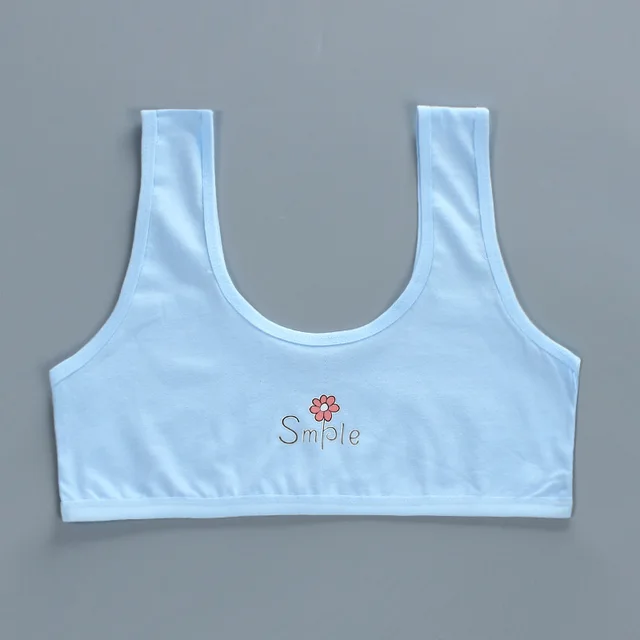 Girls Bra Cotton Tops Sports Bras Without Bones School Students Underwear  Teens Crop Top 14 Years Old Clothes For Teenagers7-15Y