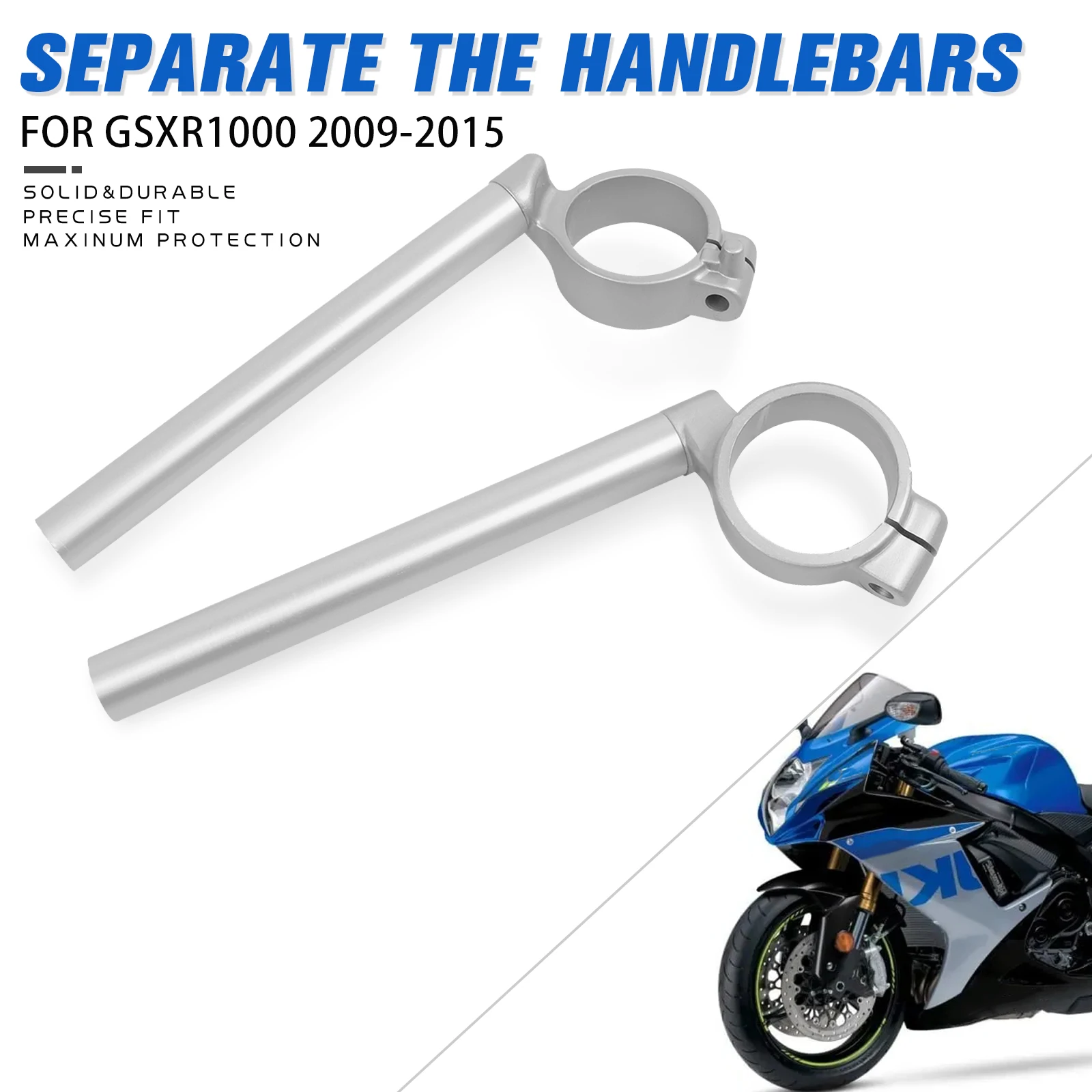 Universal Motoycycle Clip-On Handlebars For SUZUKI GSXR600 1997-2003 - View #5