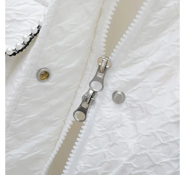 Women's Down Vest Loose Jacket Black Plus Size Winter White Duck Single-breasted Sleeveless Coats Stand Collar Drawstring Tops