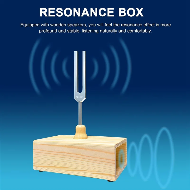 432 Hz Tuning Fork with Resonance Box,For Sound Healing,Tuning Fork Resonance Teaching, Hearing Tests, Meditation 4