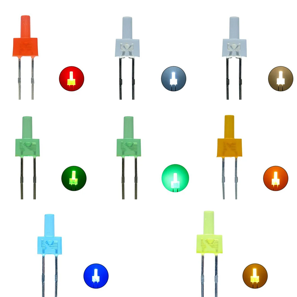Flashing LED 2mm Tower Diffuse LED Self-Flashing Flash Light Colors SELECTION Children Under 14 Years