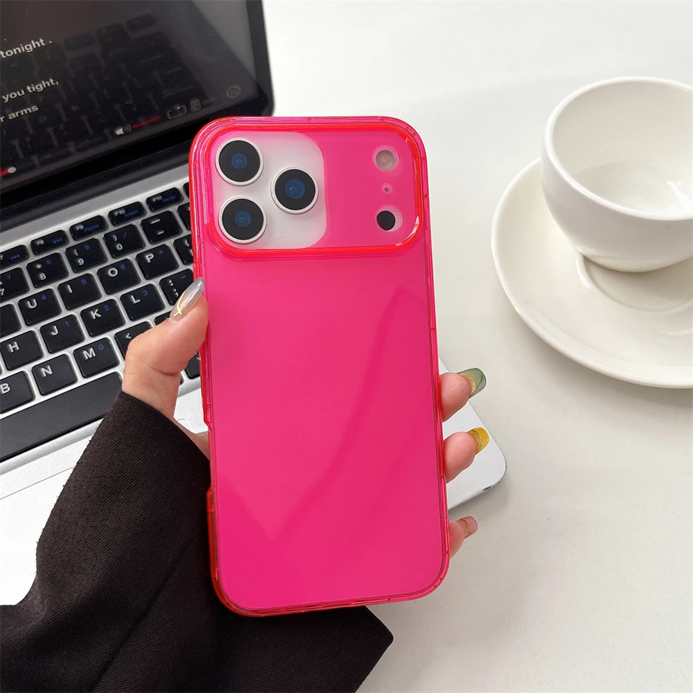 Fluorescent Candy Color Translucent Shockproof Phone Case - Ultra Thin and Slim Design