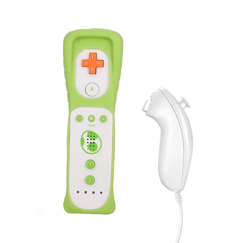 2 in 1 For Nintendo Wii Motion Plus Remote Controller Wireless Gamepad Game Controller For Wii Nunchuck Remote Controle Joystick 
